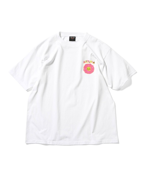 Ally&Dia（アリーアンドダイア）の「AllY&Dia アリーアンドダイア - 半袖Tシャツ【DONUTS S/S TEE AD25SU004】（Tシャツ/カットソー・メンズ・ブラック/ホワイト・LARGE/X-LARGE/MEDIUM）」の2枚目の写真