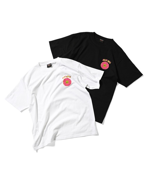 Ally&Dia（アリーアンドダイア）の「AllY&Dia アリーアンドダイア - 半袖Tシャツ【DONUTS S/S TEE AD25SU004】（Tシャツ/カットソー・メンズ・ブラック/ホワイト・LARGE/X-LARGE/MEDIUM）」の7枚目の写真