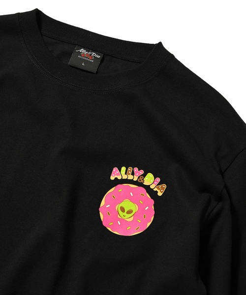 Ally&Dia（アリーアンドダイア）の「AllY&Dia アリーアンドダイア - 半袖Tシャツ【DONUTS S/S TEE AD25SU004】（Tシャツ/カットソー・メンズ・ブラック/ホワイト・LARGE/X-LARGE/MEDIUM）」の6枚目の写真