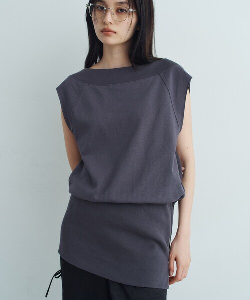 Tシャツ・カットソー [0milewear] Carrot Dots Sleeveless セール】off－shoulder sleeveless tops（Tシャツ/カットソー