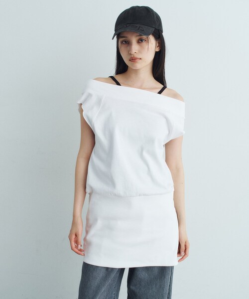 セール】off－shoulder sleeveless tops（Tシャツ/カットソー