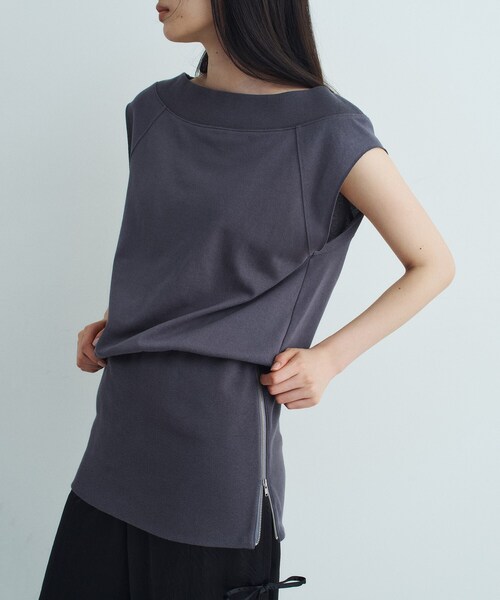 CODE A（コードエー）の「off－shoulder sleeveless tops（Tシャツ/カットソー・レディース・グレー/ライトグレー/ホワイト・00）」の12枚目の写真
