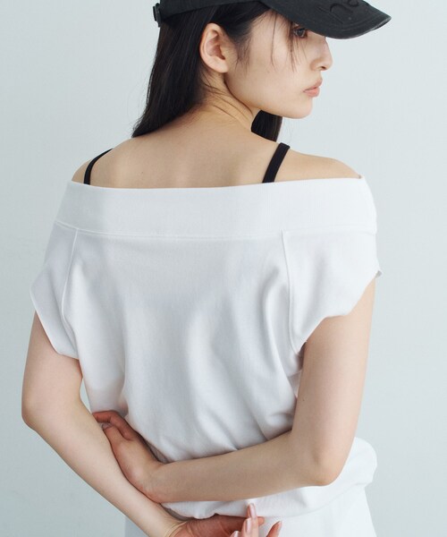 tシャツ off−shoulder sleeveless tops レディース セール】off－shoulder sleeveless tops（Tシャツ/カットソー