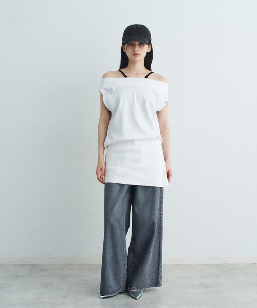 セール】off－shoulder sleeveless tops（Tシャツ/カットソー