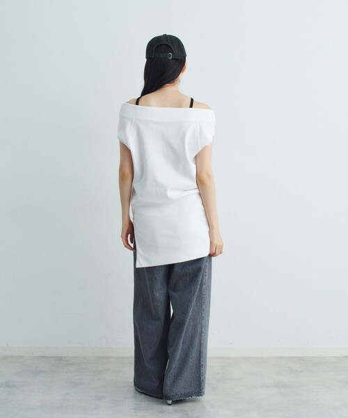 CODE A（コードエー）の「off－shoulder sleeveless tops（Tシャツ/カットソー・レディース・グレー/ライトグレー/ホワイト・00）」の11枚目の写真