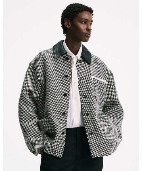 LEATHER COLLAR COVERALL / Kvadrat Sisu（カバーオール）｜SOPHNET