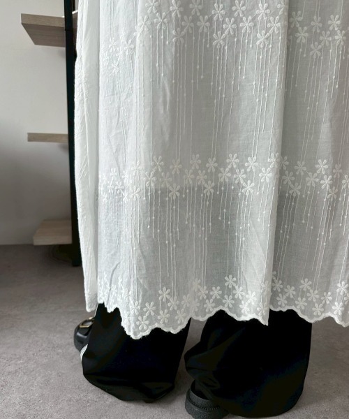 HANNE（アン）の「エンブロイダリーコットンキャミワンピース（ワンピース・レディース・ホワイト/ベージュ・FREE）」の18枚目の写真