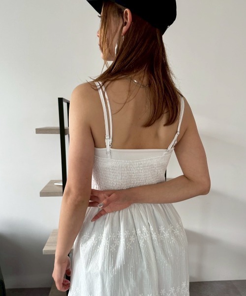 HANNE（アン）の「エンブロイダリーコットンキャミワンピース（ワンピース・レディース・ホワイト/ベージュ・FREE）」の20枚目の写真