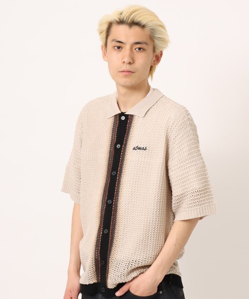 ADEAM ニットシャツ atmos S/S Gradient Knit Shirt / アトモス エスエス グレー