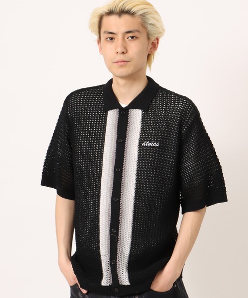atmos(アトモス)の「atmos S/S Gradient Knit Shirt / アトモス エスエス グレーディアント ニットシャツ(ニット/セーター・メンズ・ブラック/ベージュ/オレンジ・M/L/XL)」の2枚目の写真