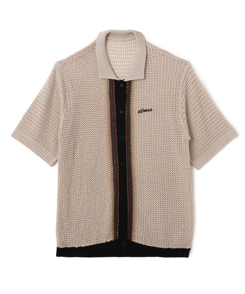 atmos(アトモス)の「atmos S/S Gradient Knit Shirt / アトモス エスエス グレーディアント ニットシャツ(ニット/セーター・メンズ・ブラック/ベージュ/オレンジ・M/L/XL)」の12枚目の写真