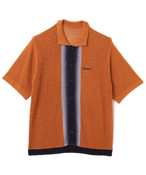 atmos(アトモス)の「atmos S/S Gradient Knit Shirt / アトモス エスエス グレーディアント ニットシャツ(ニット/セーター・メンズ・ブラック/ベージュ/オレンジ・M/L/XL)」の6枚目の写真