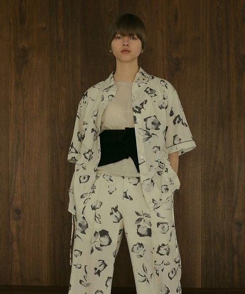 マノフ / MANOF フラワーシャツ - BLURRED FLOWER SHIRTS - WHITE MANOF - フラワーシャツ - BLURRED FLOWER SHIRTS - WHITE