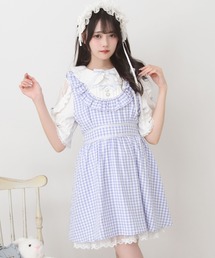 お茶会メイドヨークフリルリボンワンピース