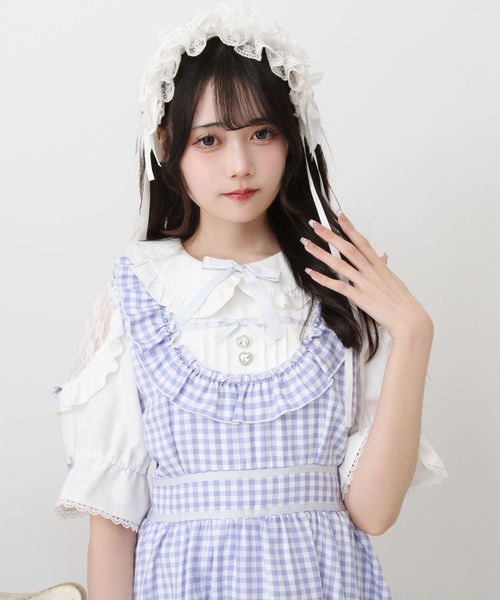 お茶会メイドヨークフリルリボンワンピース（ワンピース）｜DearMyLove