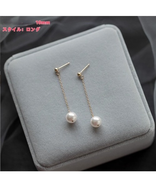 Sakka(サッカ)の「パールチェーンピアス【金属アレルギー対応】(ピアス(両耳用)・レディース・ゴールド系/ゴールド系1/ゴールド系2/ゴールド系3・FREE)」の8枚目の写真
