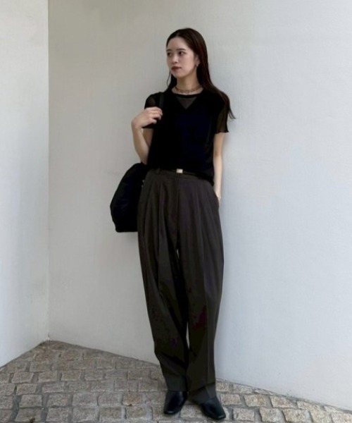 トップス todayful Soft Mesh T-shirts choco TODAYFUL/トゥデイフル】Soft Mesh T-shirts/ソフトメッシュT