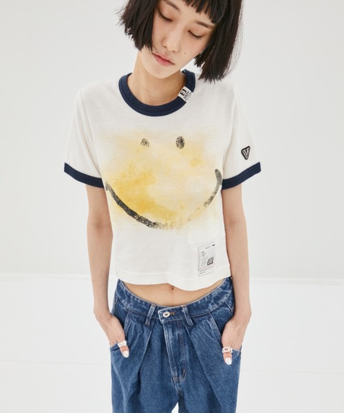 MIHARA YASUHIRO/ミハラヤスヒロ】SMILY FACE PRINTED MINI TEE