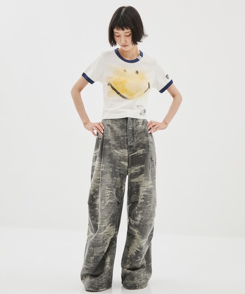 MIHARA YASUHIRO/ミハラヤスヒロ】SMILY FACE PRINTED MINI TEE