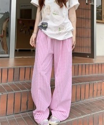 チェックパターンパンツ