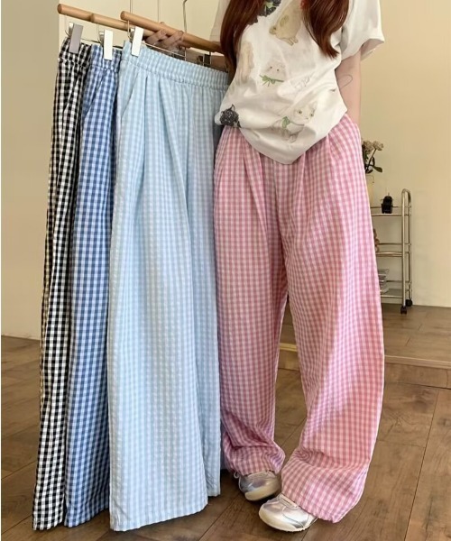 REBALANCE(リバランス)の「チェックパターンパンツ(スラックス・レディース・A/B/C/D・MEDIUM/LARGE)」の5枚目の写真