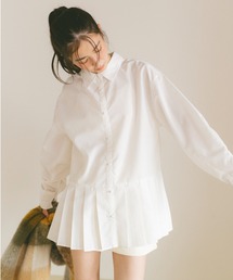 VANNIE U（ヴァニーユー）の「プリーツチュニックミニワンピース（ワンピース）」