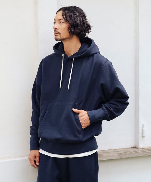 Healthknit（ヘルスニット）の「【別注】Healthknit / ロッカーウィーブ スウェット パーカー（パーカー・メンズ・ブラック/ライトグレー/ネイビー・XL/L/M/S）」の13枚目の写真