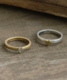 Three Four Time（スリーフォータイム）の「【LIMITED NUMBER/リミテッドナンバー】メタルハートバイカラーリング＃13（リング）」