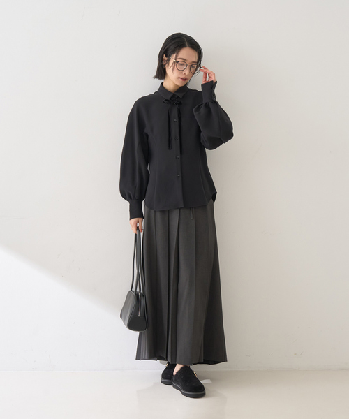 Rouge vif(ルージュヴィフ)の「リボン付きブラウス(シャツ/ブラウス・レディース・ブラック/アイボリー・フリー)」の21枚目の写真