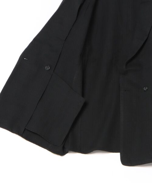 le cercle ADAM ET ROPE'(ルセルクルアダムエロペ)の「麻調ダブル半袖ジャケット(テーラードジャケット・レディース・ブラック/キナリ/ライトグレー・FREE)」の16枚目の写真