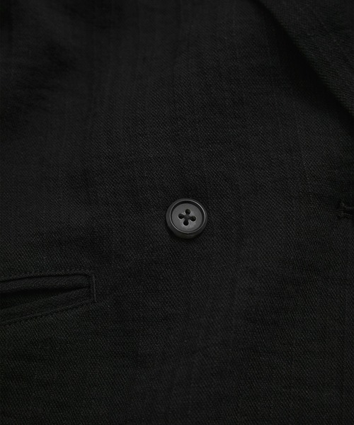 le cercle ADAM ET ROPE'(ルセルクルアダムエロペ)の「麻調ダブル半袖ジャケット(テーラードジャケット・レディース・ブラック/キナリ/ライトグレー・FREE)」の13枚目の写真