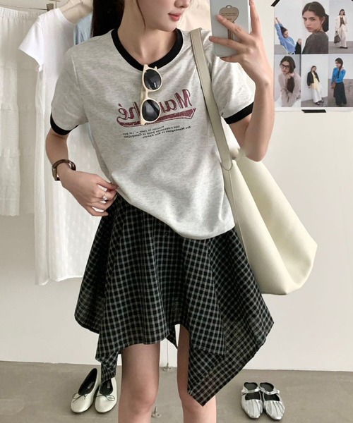 yankees ロゴプリント袖フリルTシャツチアガールチビTy2kフランスUSA 90's anvil ''LOLLAPALOOZA FESTIVAL '92'' 両面プリント T