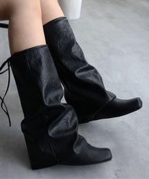 YENNA（イェンナ）の「ルーズシルエットスクエアトゥロングブーツ（ブーツ）」