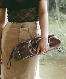 EIMY ISTOIRE | ソフトギャザードローストリングバッグ(ショルダーバッグ)