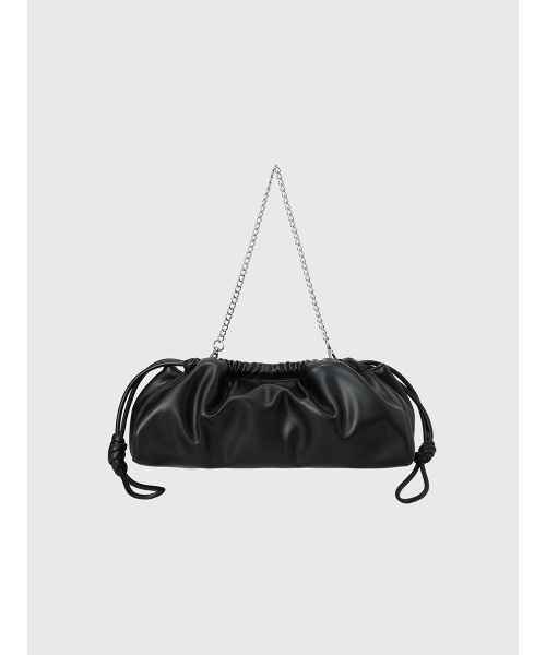 EIMY ISTOIRE(エイミーイストワール)の「ソフトギャザードローストリングバッグ(ショルダーバッグ・レディース・ベージュ/ブラウン/ブラック・F)」の2枚目の写真