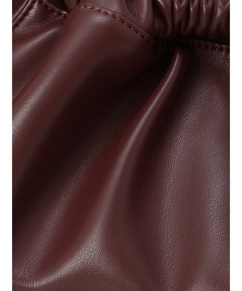 EIMY ISTOIRE(エイミーイストワール)の「ソフトギャザードローストリングバッグ(ショルダーバッグ・レディース・ベージュ/ブラウン/ブラック・F)」の15枚目の写真