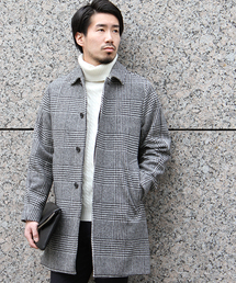 417 EDIFICE | ◇ビッググレンチェックステンカラーコート(ステンカラーコート)