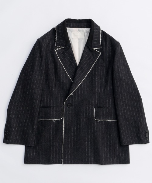 MAISON SPECIAL(メゾンスペシャル)の「2way Hooded Scarf Cut Off Jacket/2WAYフードスカーフカットオフジャケット【MAISON SPECIAL/メゾンスペシャル】(テーラードジャケット・レディース・グレー/ブラウン・FREE)」の3枚目の写真