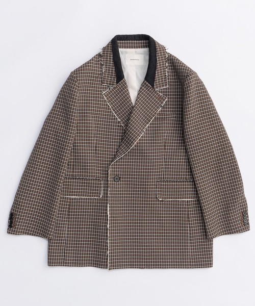 MAISON SPECIAL(メゾンスペシャル)の「2way Hooded Scarf Cut Off Jacket/2WAYフードスカーフカットオフジャケット【MAISON SPECIAL/メゾンスペシャル】(テーラードジャケット・レディース・グレー/ブラウン・FREE)」の4枚目の写真