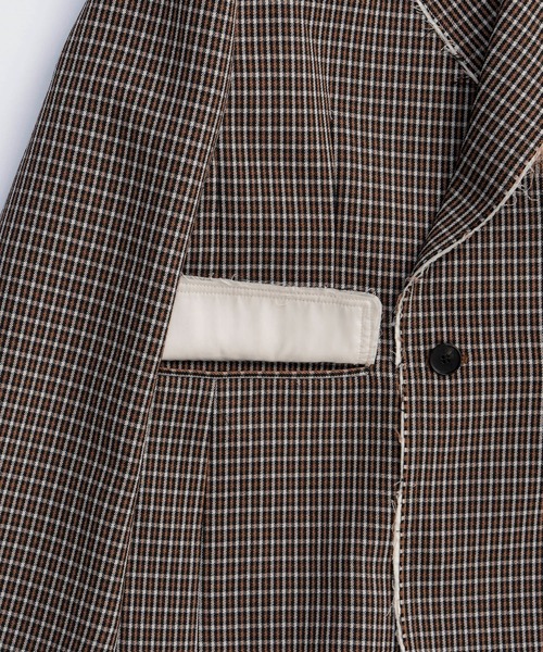 MAISON SPECIAL(メゾンスペシャル)の「2way Hooded Scarf Cut Off Jacket/2WAYフードスカーフカットオフジャケット【MAISON SPECIAL/メゾンスペシャル】(テーラードジャケット・レディース・グレー/ブラウン・FREE)」の8枚目の写真