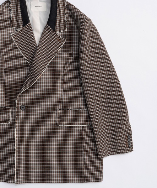 MAISON SPECIAL(メゾンスペシャル)の「2way Hooded Scarf Cut Off Jacket/2WAYフードスカーフカットオフジャケット【MAISON SPECIAL/メゾンスペシャル】(テーラードジャケット・レディース・グレー/ブラウン・FREE)」の6枚目の写真