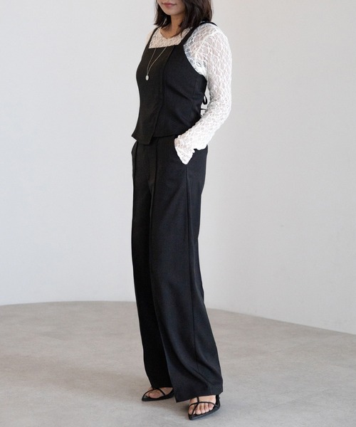 セール】[SET]【骨格ストレートさん向け】バックリボンアシメビスチェ