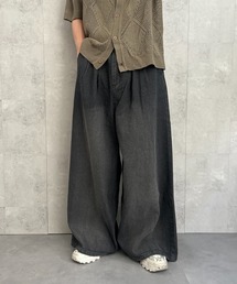 CREARE -LINO- | タックワイドデニムパンツ(デニムパンツ)