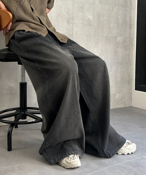 CREARE -LINO-（クレアーレリノ）の「タックワイドデニムパンツ（デニムパンツ・メンズ・ブルー系その他/ブラック系その他2/ブルー系その他2/ブラック系その他・S/M/L）」の9枚目の写真