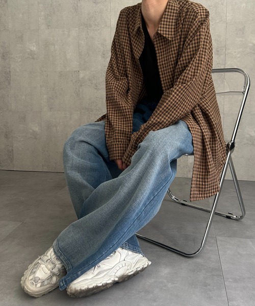 CREARE -LINO-（クレアーレリノ）の「タックワイドデニムパンツ（デニムパンツ・メンズ・ブルー系その他/ブラック系その他2/ブルー系その他2/ブラック系その他・S/M/L）」の19枚目の写真