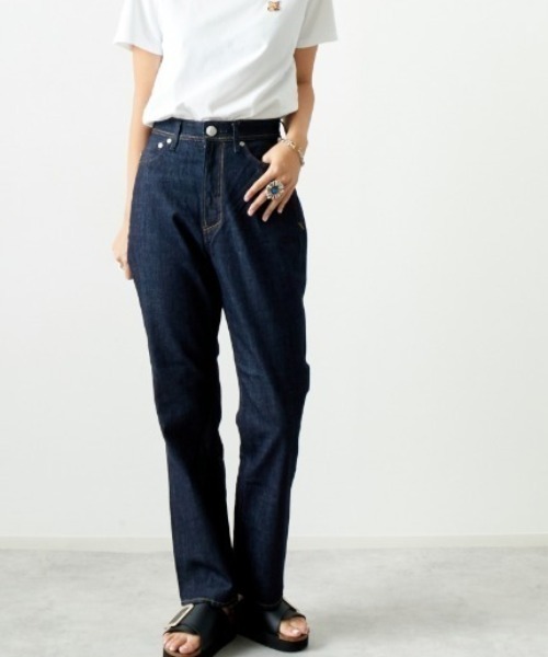 YANUK/ヤヌーク] LOUISE ハイウエスト ボーイズストレートワン