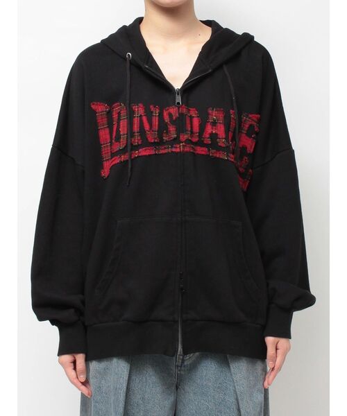 パーカー 「LONSDALE×jouetie」ロゴZIPフーディー レディース jouetie（ジュエティ）の「【LONSDALE×jouetie】ロゴZIP