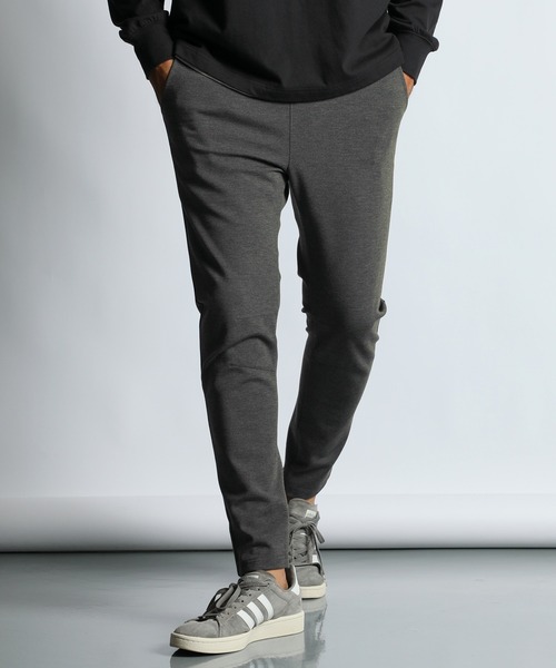 The DUFFER of ST.GEORGE（ザダファーオブセントジョージ）の「【WEB限定アイテム】SETUP WAIST LINE RIB SLIM PANTS：セットアップ ウエストラインリブ スリムパンツ（スウェットパンツ・メンズ・チャコールグレー/ブラック・X-LARGE/LARGE/MEDIUM/SMALL）」の13枚目の写真