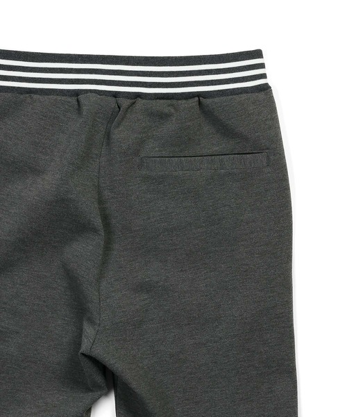 The DUFFER of ST.GEORGE（ザダファーオブセントジョージ）の「【WEB限定アイテム】SETUP WAIST LINE RIB SLIM PANTS：セットアップ ウエストラインリブ スリムパンツ（スウェットパンツ・メンズ・チャコールグレー/ブラック・X-LARGE/LARGE/MEDIUM/SMALL）」の3枚目の写真