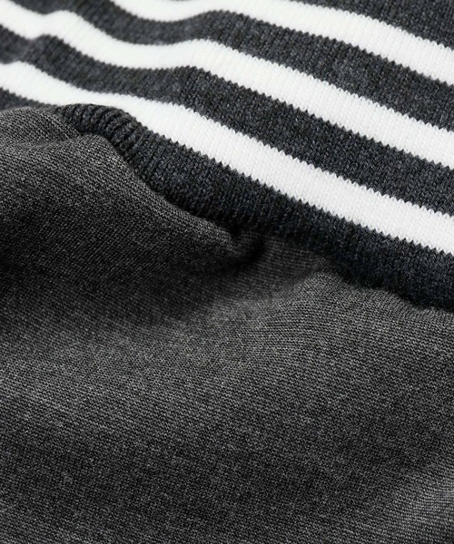 The DUFFER of ST.GEORGE（ザダファーオブセントジョージ）の「【WEB限定アイテム】SETUP WAIST LINE RIB SLIM PANTS：セットアップ ウエストラインリブ スリムパンツ（スウェットパンツ・メンズ・チャコールグレー/ブラック・X-LARGE/LARGE/MEDIUM/SMALL）」の4枚目の写真